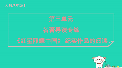 2024八年级语文上册第三单元名著导读专练红星照耀中国纪实作品的阅读习题课件新人教版