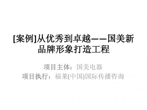 [CIS案例]从优秀到卓越——国美新品牌形象打造工程
