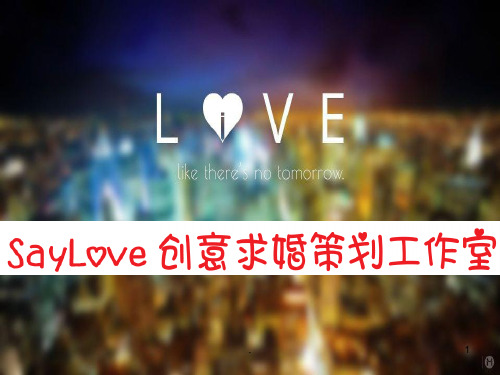 求婚方案PPT课件