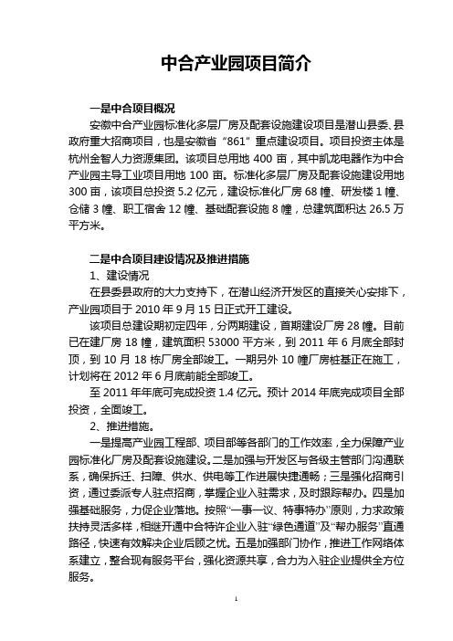 中合产业园项目简介1
