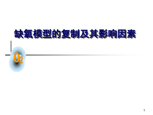 实验课理论-缺氧模型的复制及其影响因素医学PPT课件