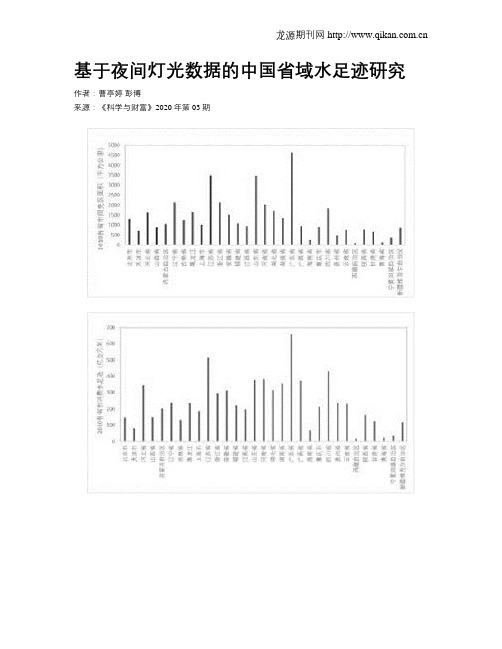 基于夜间灯光数据的中国省域水足迹研究