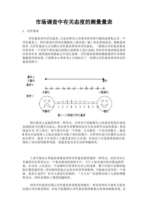 市场调查中有关态度的测量量表