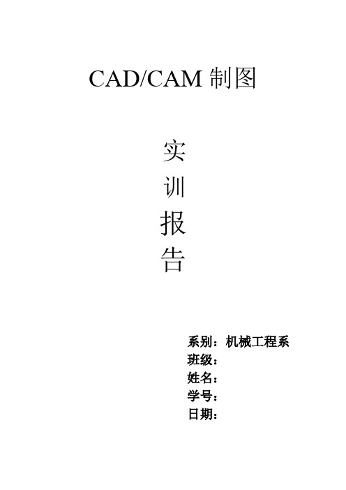 CAD,CAM制图实训报告