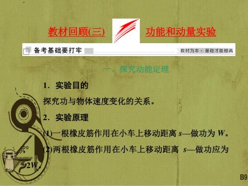 【高考物理】2018-2019学年物理高考总复习课件：力学实验(三)功能和动量实验