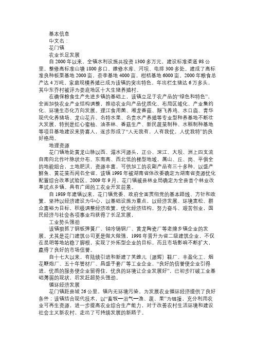 百科知识精选花门镇