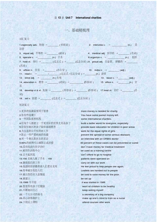 牛津版2019春季8BUnit7知识点复习巩固讲义含答案