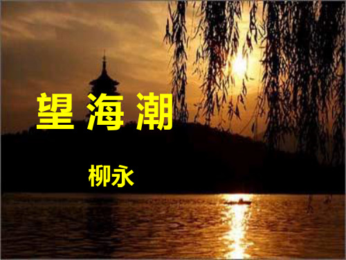柳永词两首-望海潮--诗句