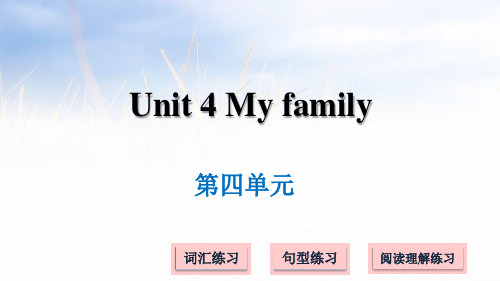 译林版(三起)三年级上册英语Unit 4 My family (共15张PPT)