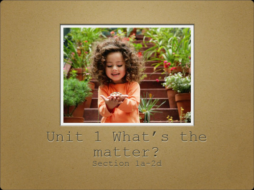 人教版(五四制)八年级上册英语课件：Unit 1 what’s the matter(共48张ppt