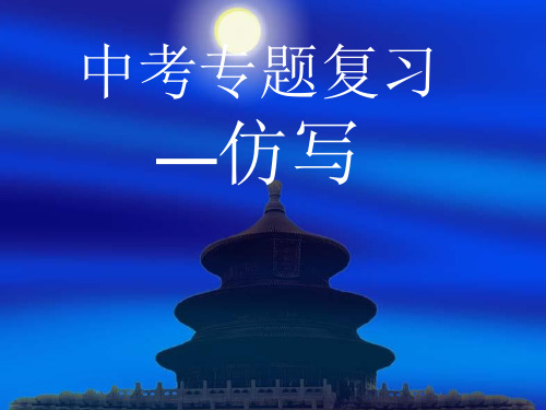 中考专题复习—仿写123