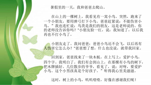 暑假趣事范文PPT