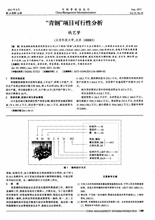 “青钢”项目可行性分析