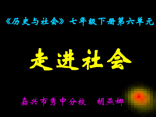 历史与社会七年级下册第六单元