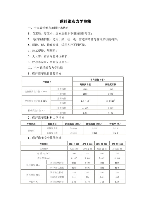 碳纤维布力学性能