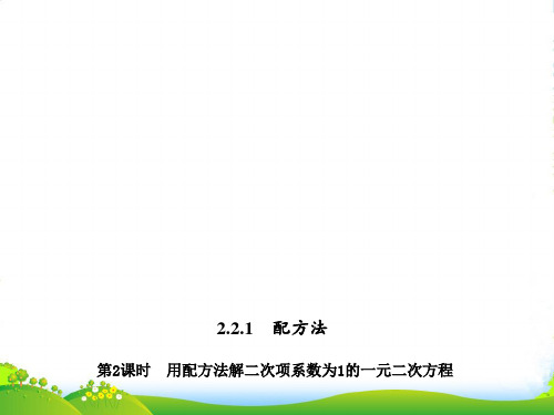 湘教版九年级数学上册课件2.2.1.2用配方法解二次项系数为1的一元二次方程