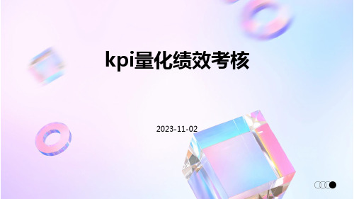 KPI量化绩效考核