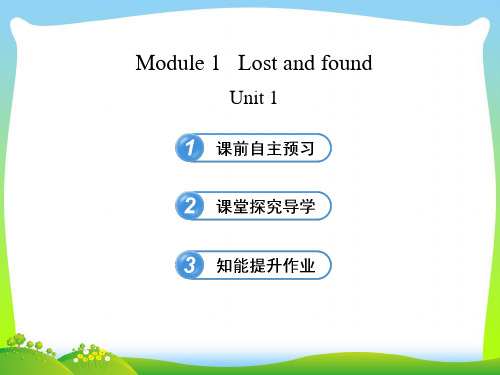 外研版七年级英语下册Module 1 Lost and found Unit 1精品课件