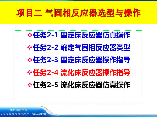 任务流化床反应器操作指导