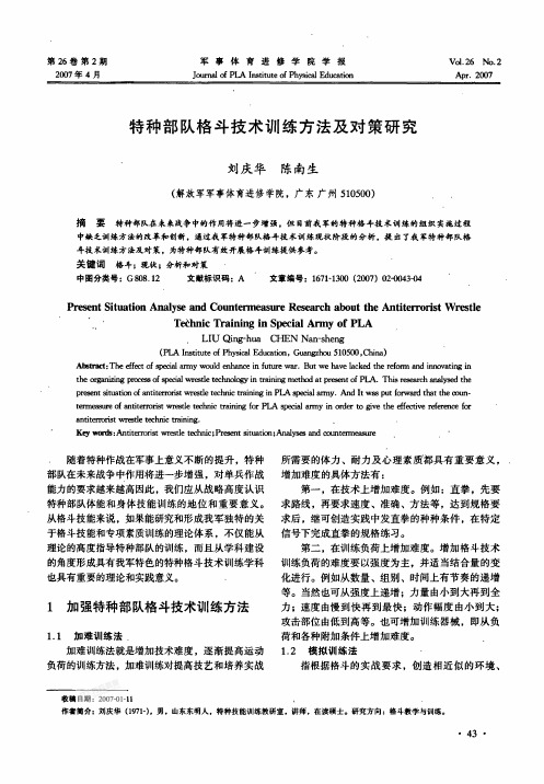 特战训练研究