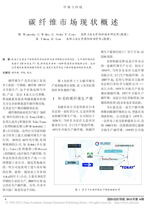 碳纤维市场现状概述