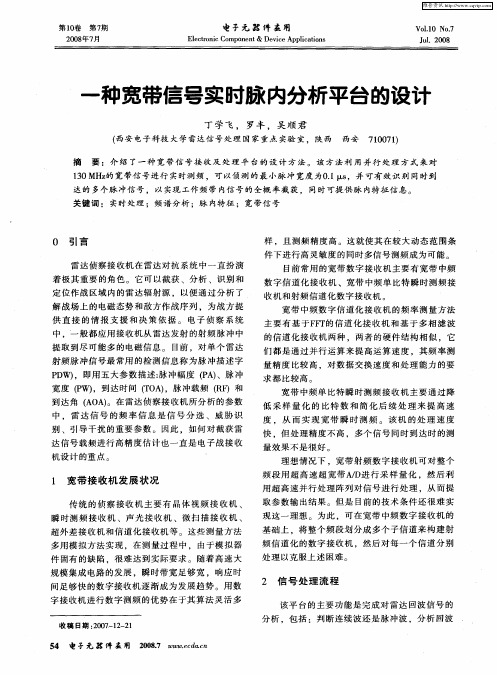 一种宽带信号实时脉内分析平台的设计