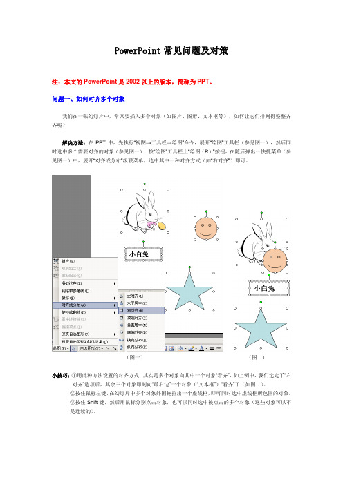 PowerPoint常见问题及对策