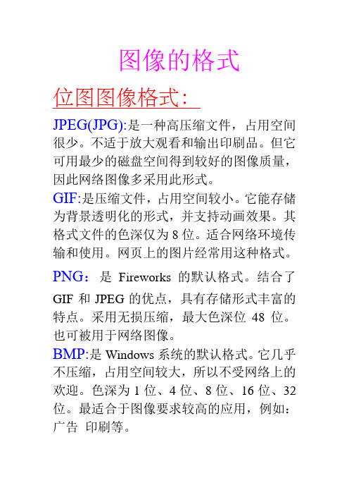 图像的格式简介