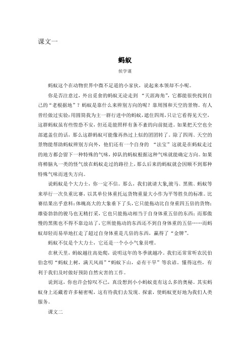 汉语课文蚂蚁