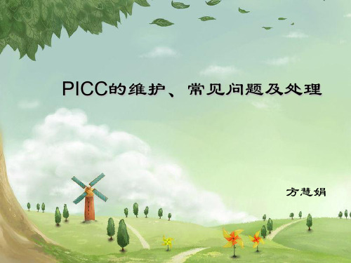 PICC的日常维护、常见问题及处理--ppt课件