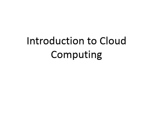 Introduction to Cloud Computing v1.0