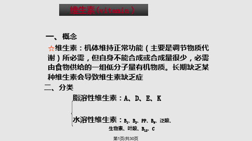 水溶性维生素pptPPT课件