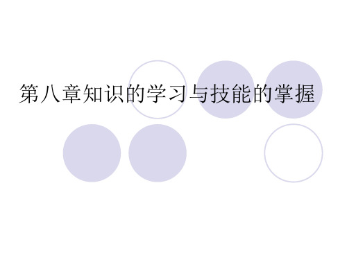 第八章知识建构与技能的掌握