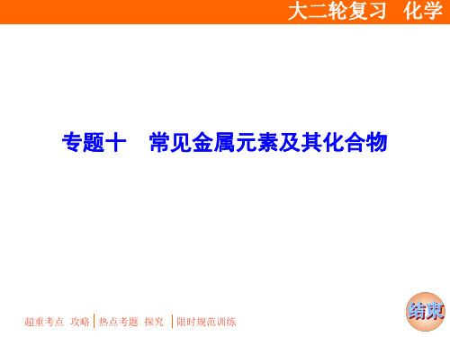 2019届二轮复习 常见金属元素及其化合物 课件(95张)(全国通用)