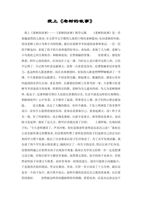 我上《老树的故事》
