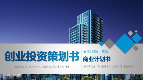 【新】高端酷黑创业融资商业计划书ppt