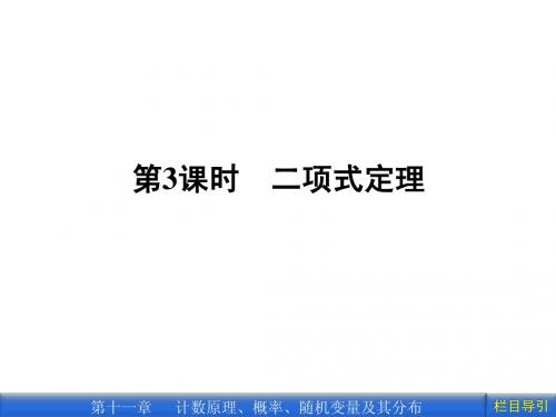 2012年金版新学案新编高三总复习第十一章 第3课时