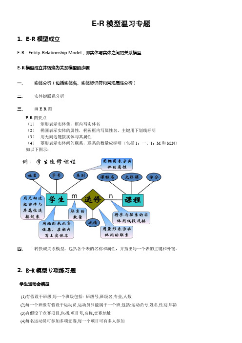 ER模型专题温习