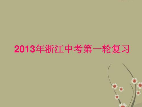 中考物理复习专题 第十三章 热和能、能源课件 浙教版
