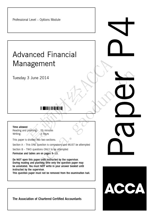 ACCA P4_201406_que