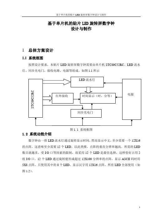 制作的旋转屏数字钟