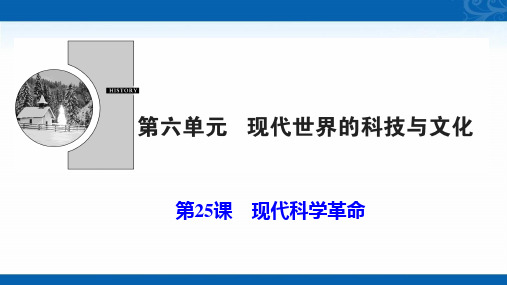 2020-2021学年岳麓版历史必修3课件-第六单元-第25课-现代科学革命