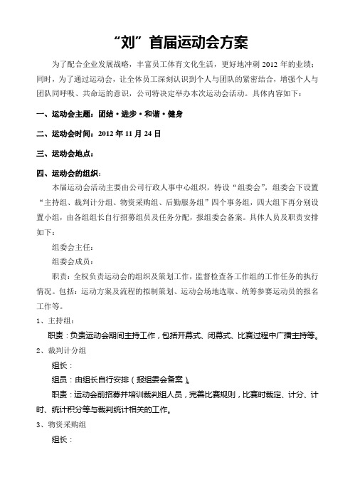 运动会方案(2012)