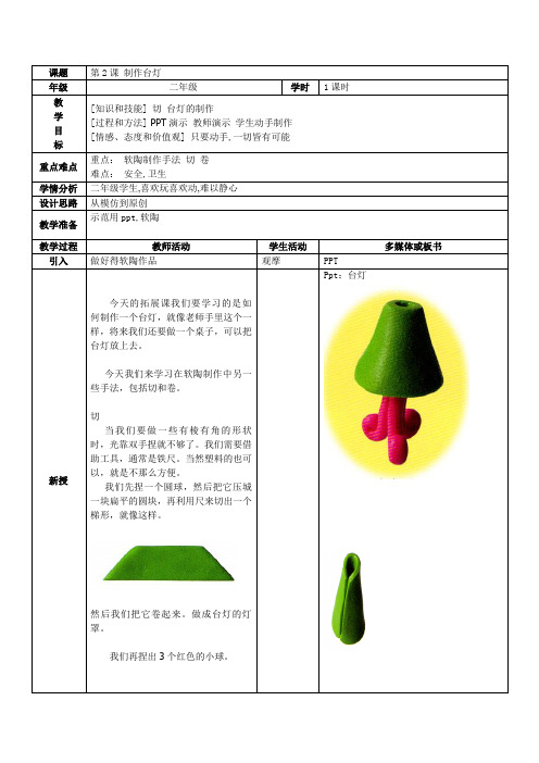 小学软陶制作社团课教案2