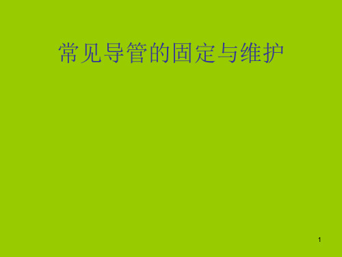 常见导管的固定与维护ppt参考课件