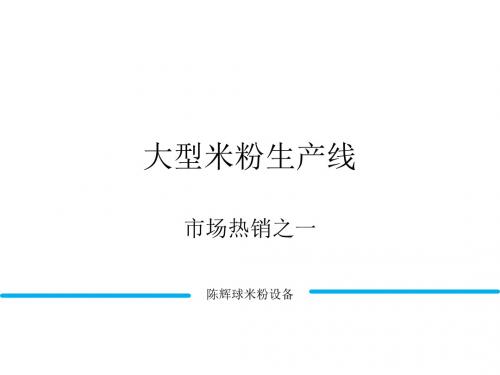 大型米粉生产线企业热销之一