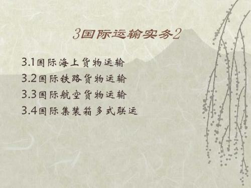 4-国际运输实务2