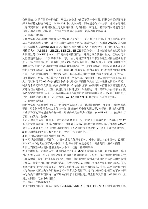 网格划分方法