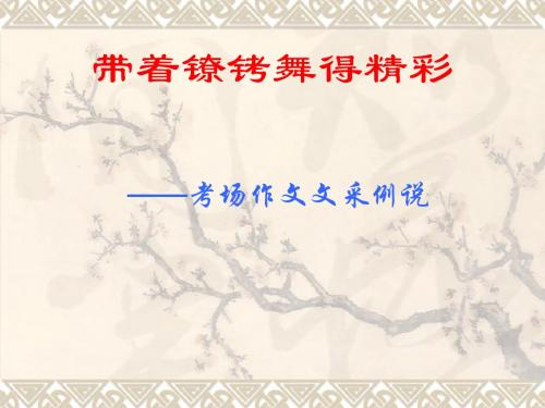 带着镣铐,舞得精彩——考场作文文采例说ppt
