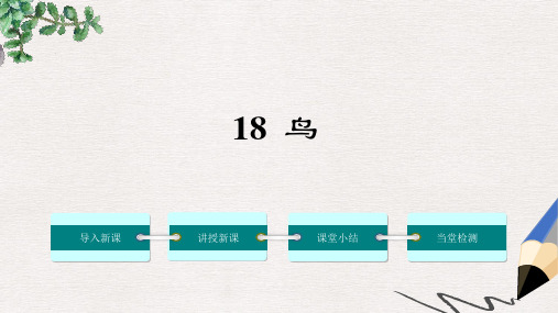 人教版七年级(上册)语文 -18《鸟》课件-(新版)新人教版PPT课件